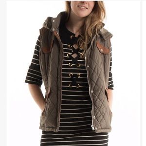 Fashionomics Utility Vest W/Removeable Hood, Sz L